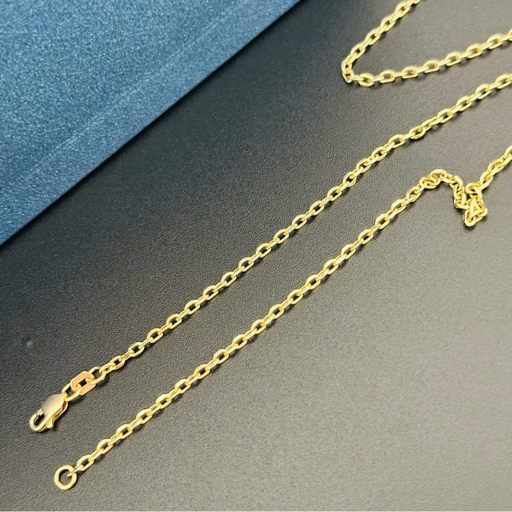 20”  2.5 mm Real 14K Solid Gold Forzentina Chain Necklace - Picture 16 of 17